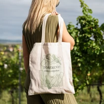 Vászontáska - "Törékeny! ebben a táskában bor van"
